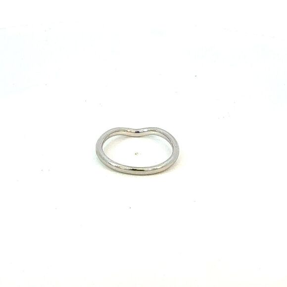 Tiffany & Co Platinum Wave Band Ring 6.5 By Elsa Peretti 2.2 mm Estate TIF923 - Picture 5 of 9